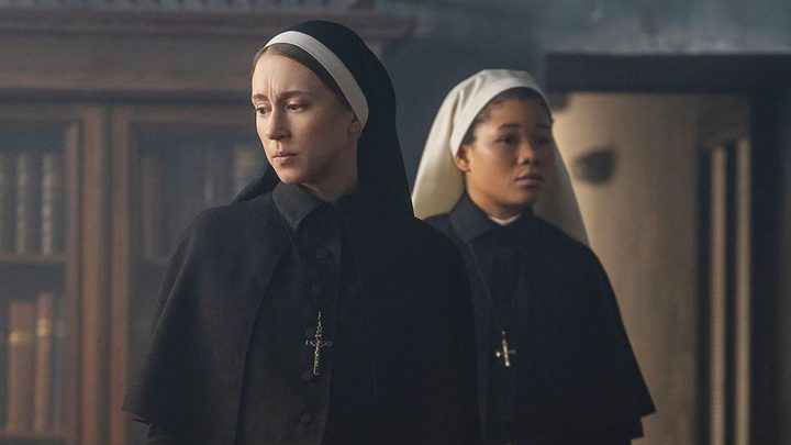 Taissa Farmiga and Storm Reid in The Nun 2.