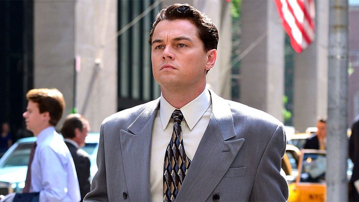 Leonardo DiCaprio in The Wolf of Wall Street.