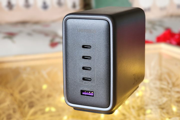 Ugreen 300W GaN fast charger with four USB-C and one USB-A port.