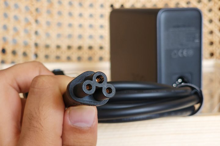 Ugreen 300W GaN fast charger with four USB-C and one USB-A port with 3-pin power cable.