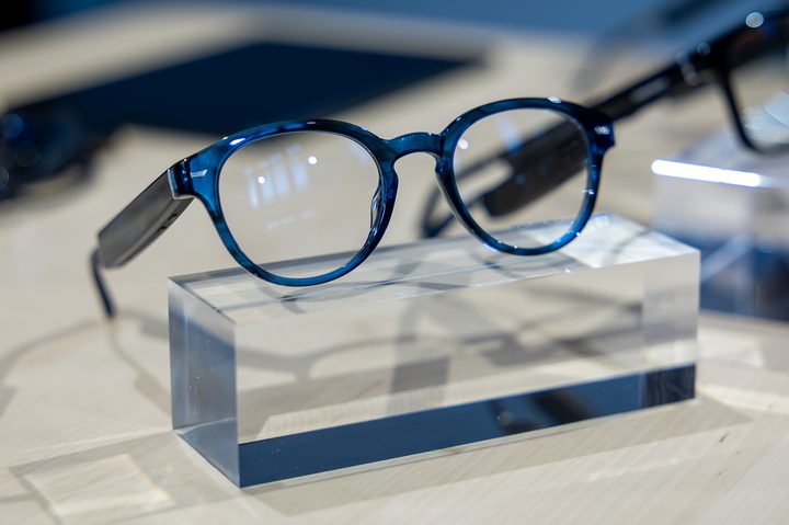 The Amazon Echo Frames on display at the 2023 Amazon fall devices event.