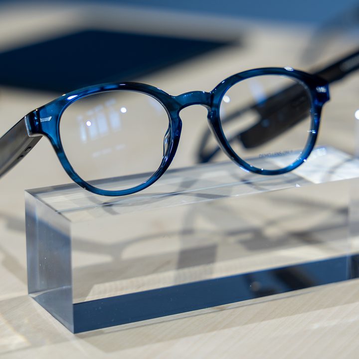 The Amazon Echo Frames on display at the 2023 Amazon fall devices event.