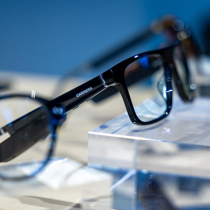 The Amazon Echo Frames on display at the 2023 Amazon fall devices event.