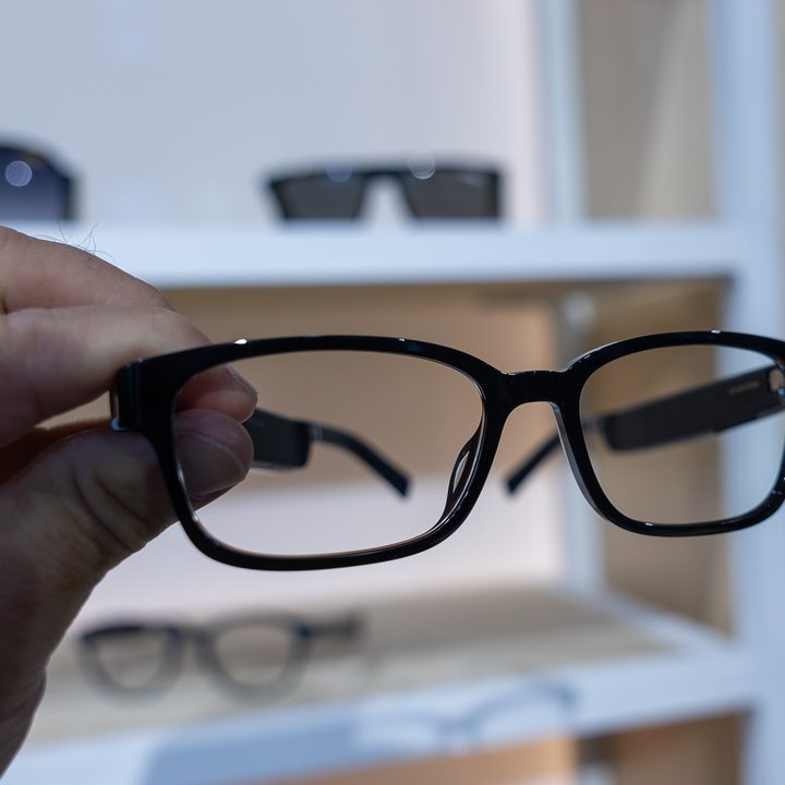 The Amazon Echo Frames on display at the 2023 Amazon fall devices event.