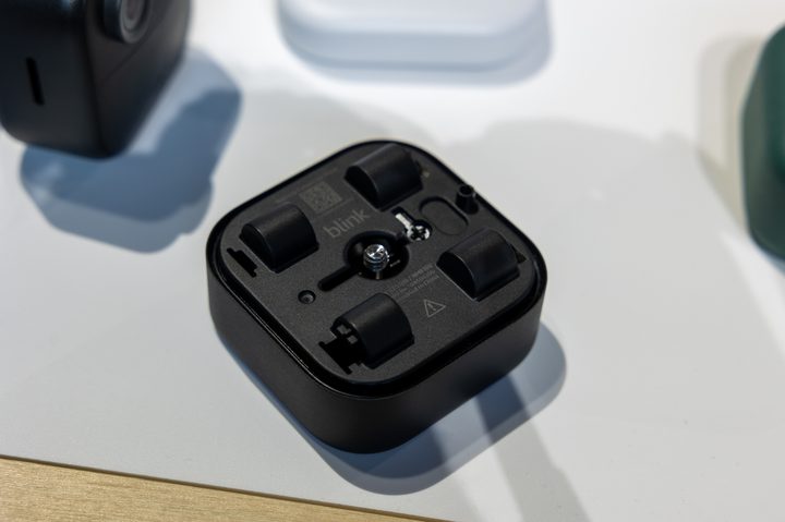 The inside of the Blink Outdoor 4 battery extension hosts four replaceable lithium batteries.