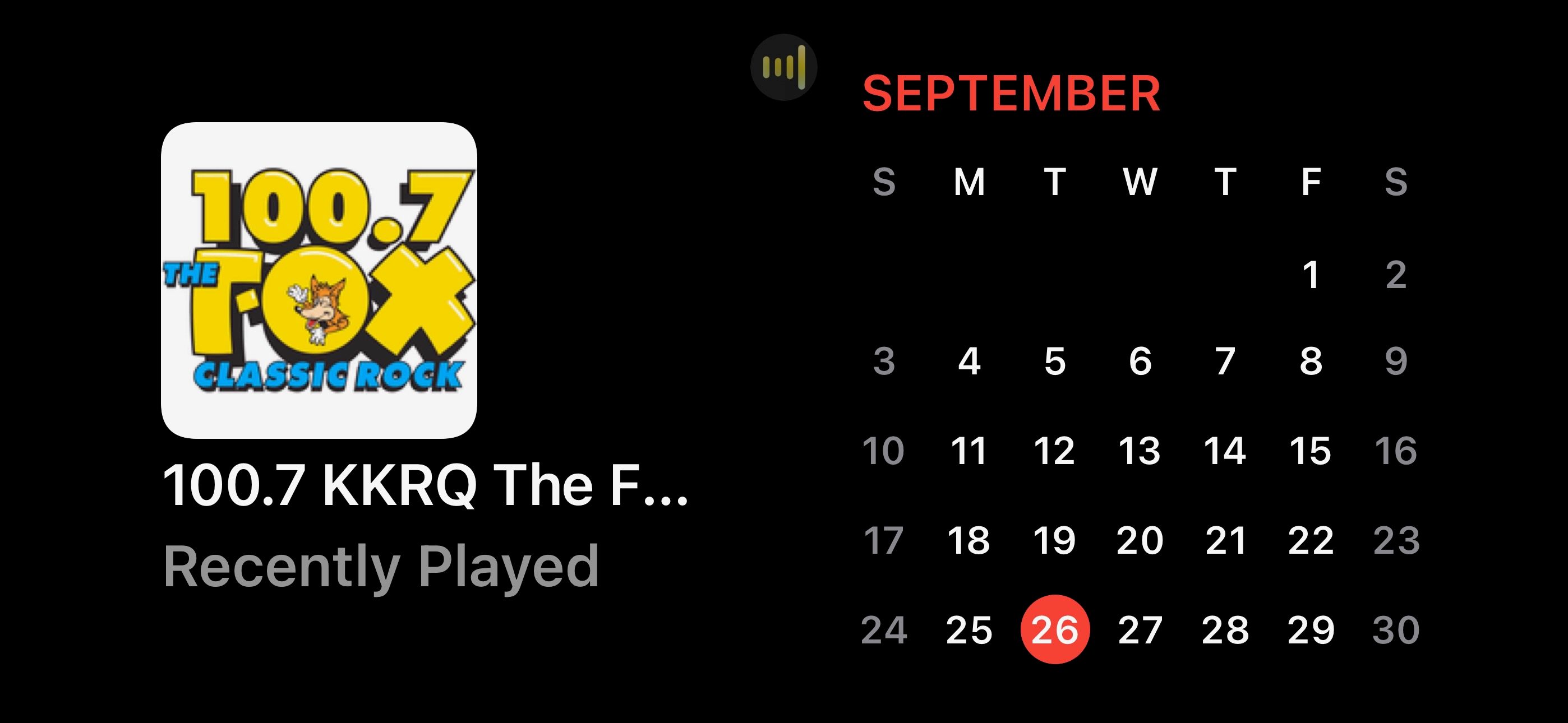 Broadcasts app showing on iOS 17 StandBy.