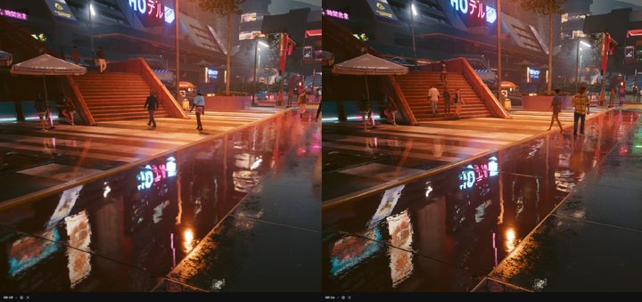 Nvidia's Ray Reconstruction in Cyberpunk 2077.