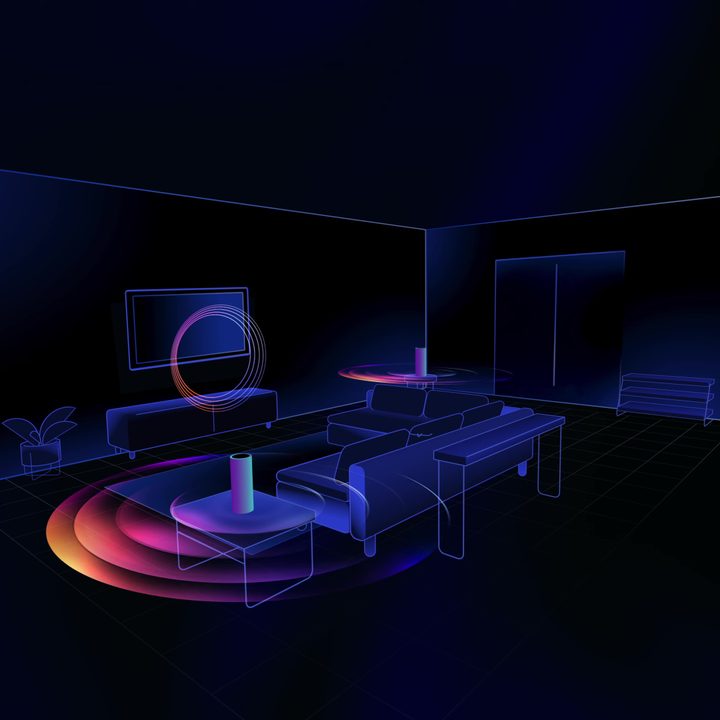 A diagram showing out Dolby Atmos FlexConnect would function.