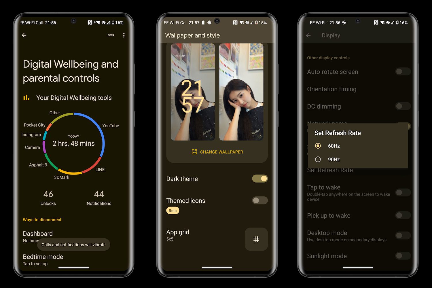 Screenshots taken from the Fairphone 5.