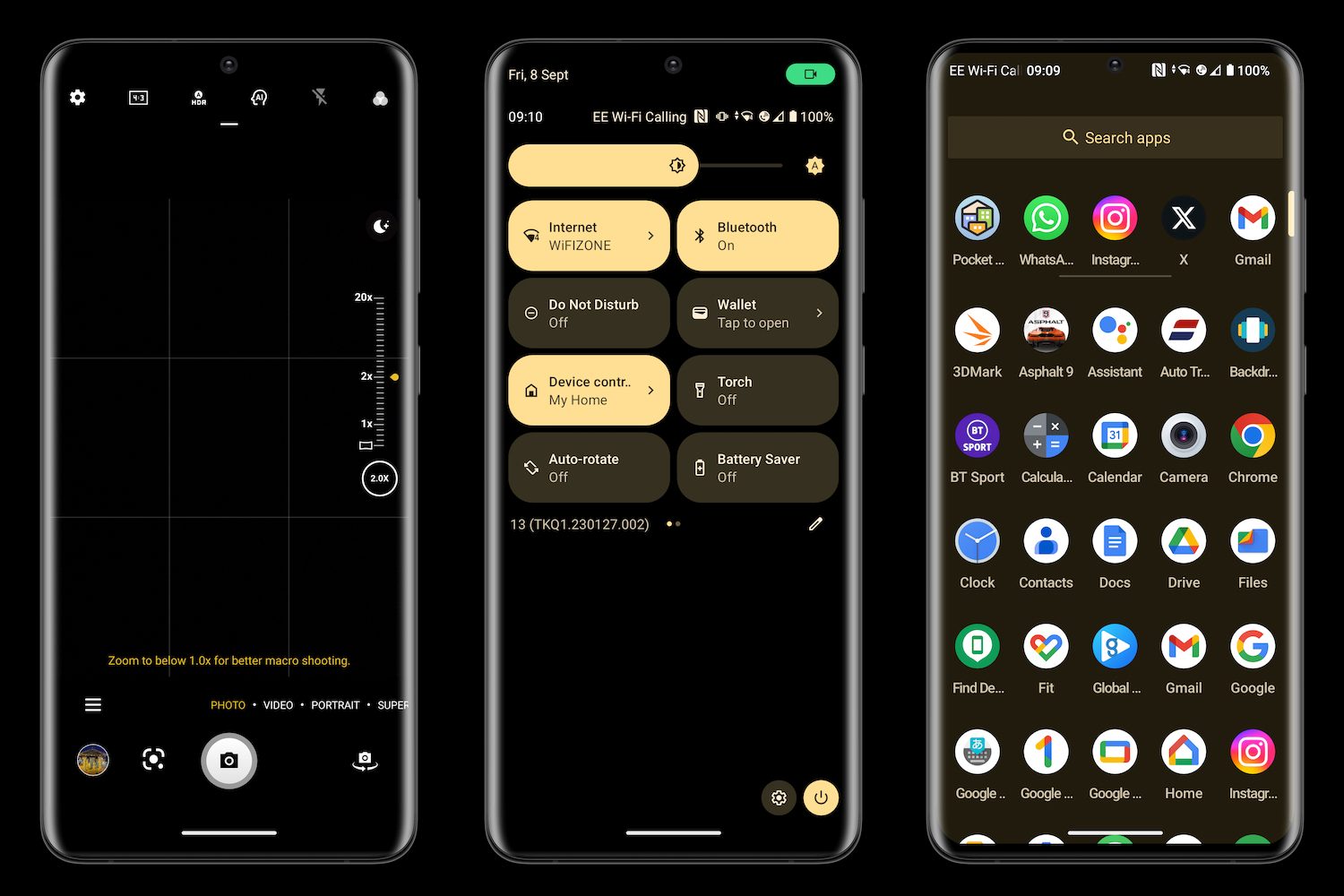 Screenshots taken from the Fairphone 5.