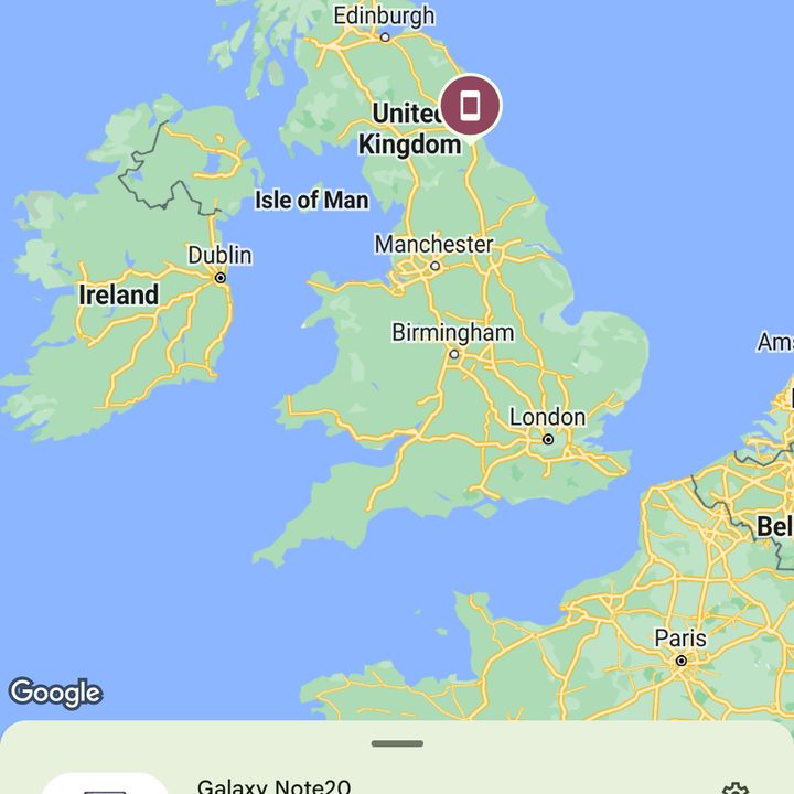 Finding a device in Find My Device.