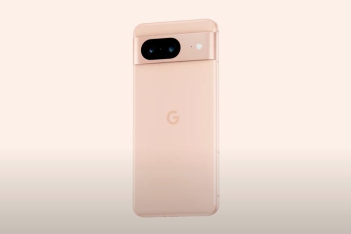 Official render of the pink Google Pixel 8.