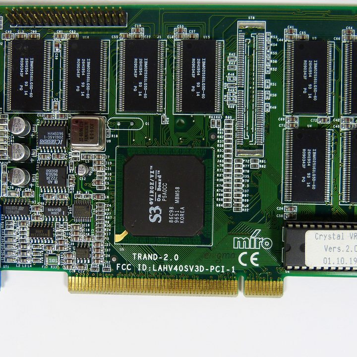 The S3 ViRGE graphics card.