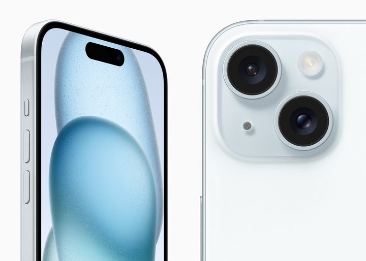 iPhone 15 front and back.