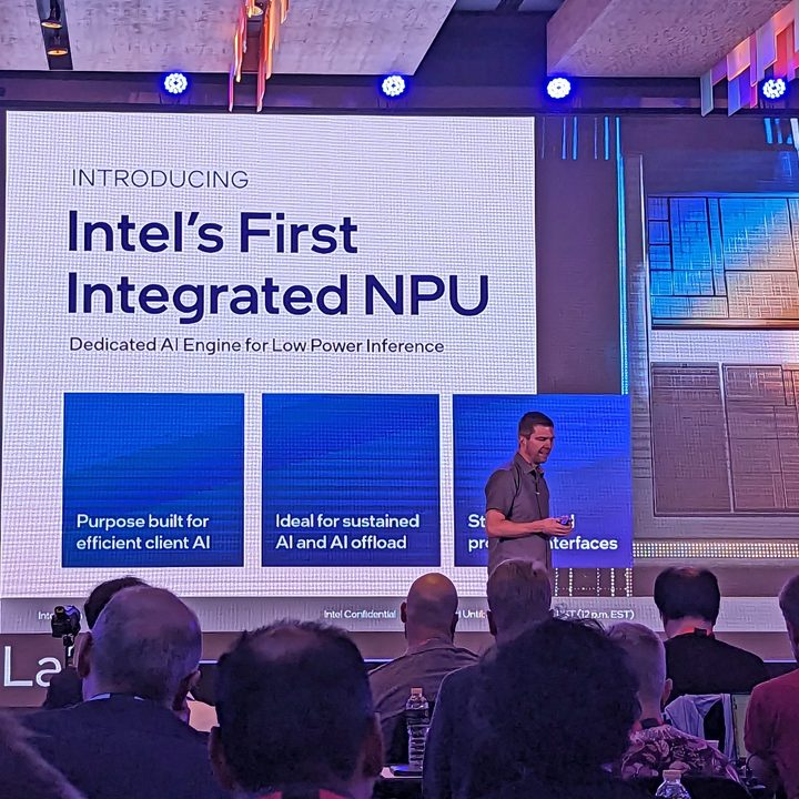 Intel Meteor Lake integrated NPU slide showcased at the Intel Tech Tour in Malaysia.