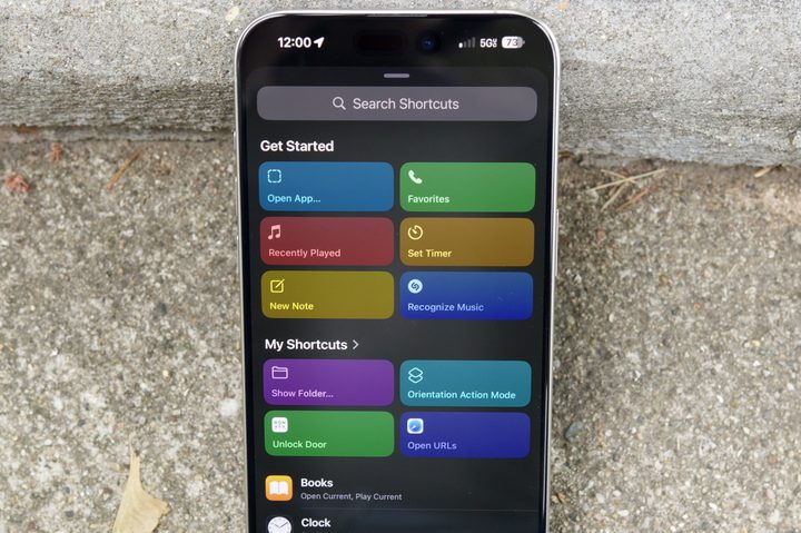 Shortcuts options for the iPhone 15 Pro Max's Action button.