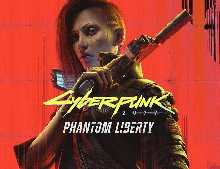 Promotional art for Cyberpunk 2077 Phantom Liberty.