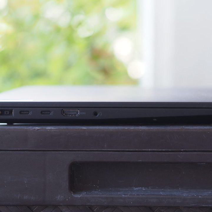 Lenovo ThinkPad P1 Gen 6 left side view showing ports.