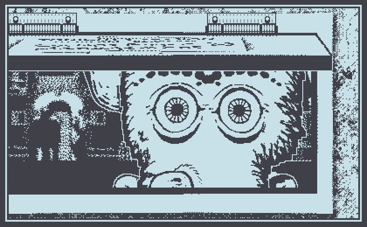 An alien peeks through a door in Mars After Midnight.