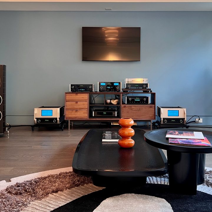 One of the reference listening rooms at the McIntosh Group House of Sound townhouse.