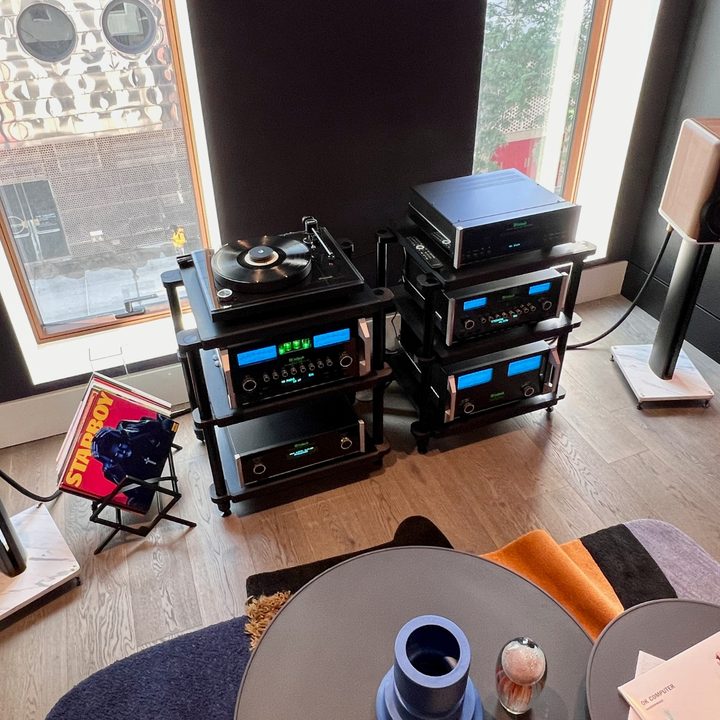 The "Disco" listening room at the McIntosh Group House of Sound townhouse.
