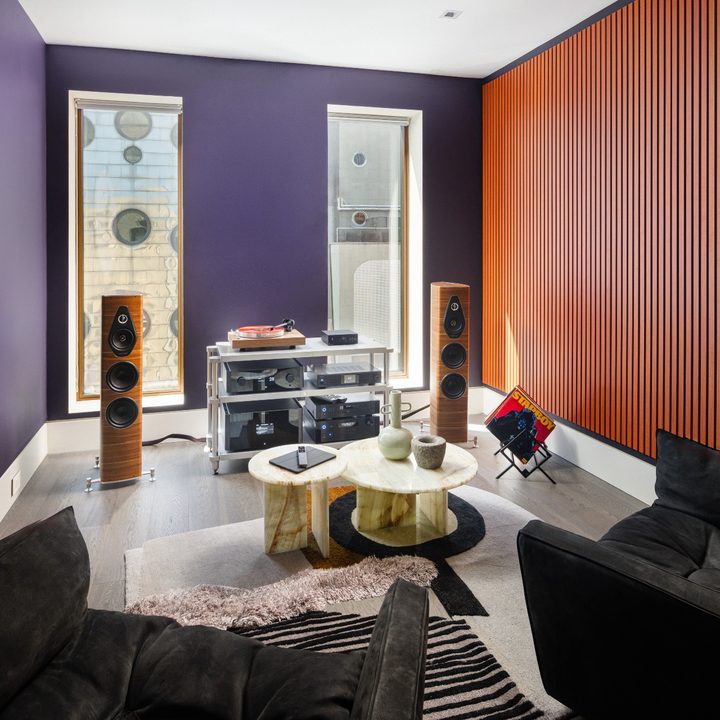 The "Jazz listening room at the The McIntosh Group House of Sound townhouse.