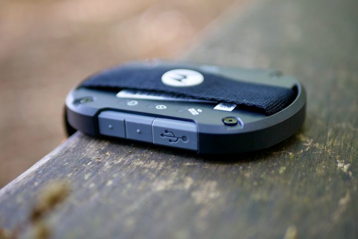 The power and check-in buttons on the Motorola Defy.