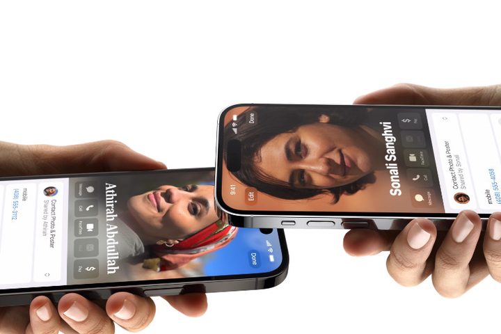 NewDrop feature for sharing contact posters in iOS 17.