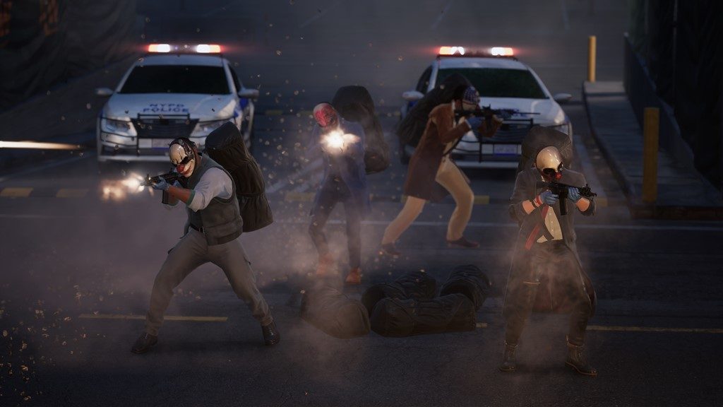 Robbers shoot guns in Payday 3.