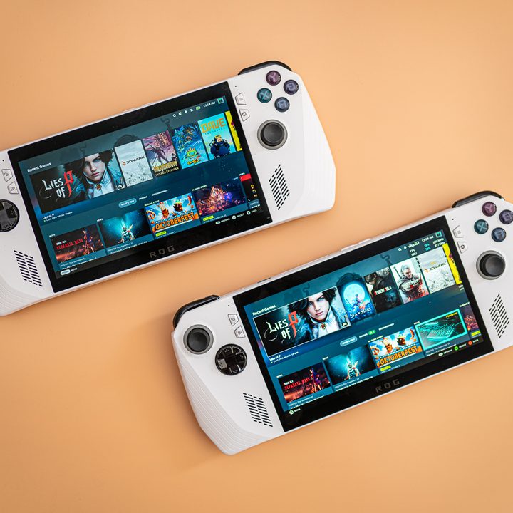 Asus ROG Ally handhelds side by side.