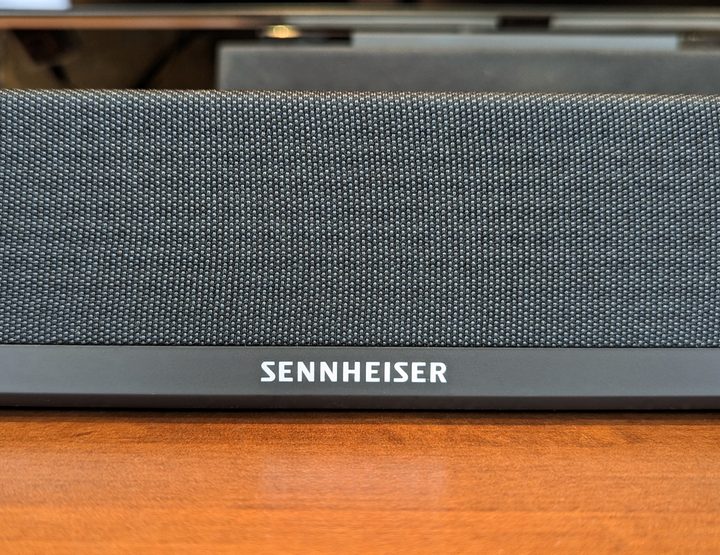 Sennheiser Ambeo Soundbar Mini - logo below front grille.