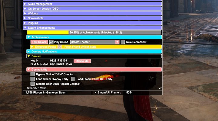 Other features in the Special K mod on PC.