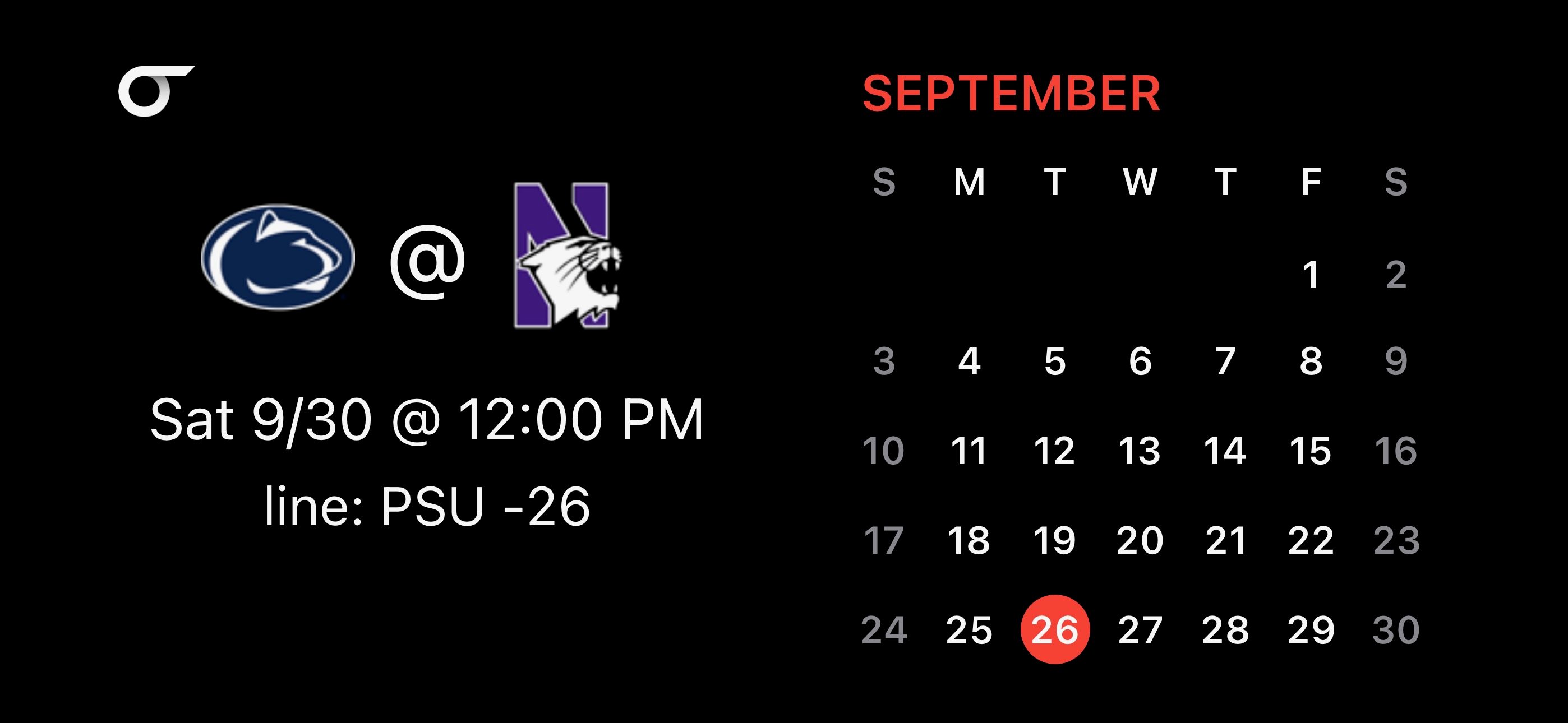 The Sports Alert app showing on the iOS StandBy feature.