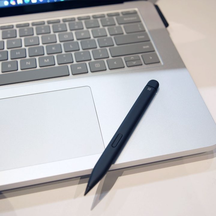 New Surface Laptop Studio 2 with a Surface Pen.