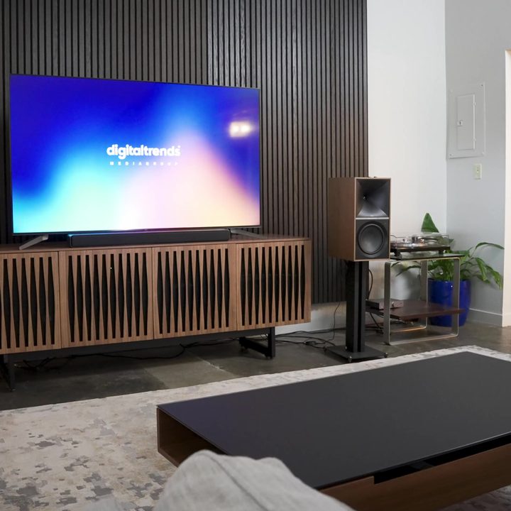 A DT with the Digital Trends logo onscreen in the DT Video Studio.