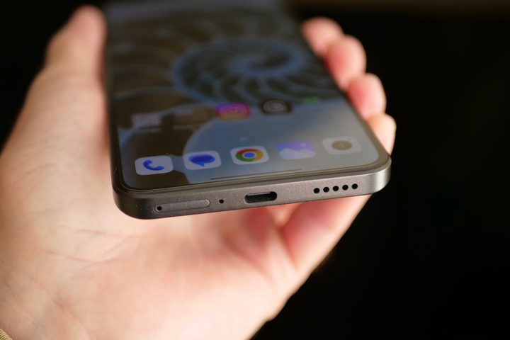 The charging port on the Xiaomi 13T Pro.