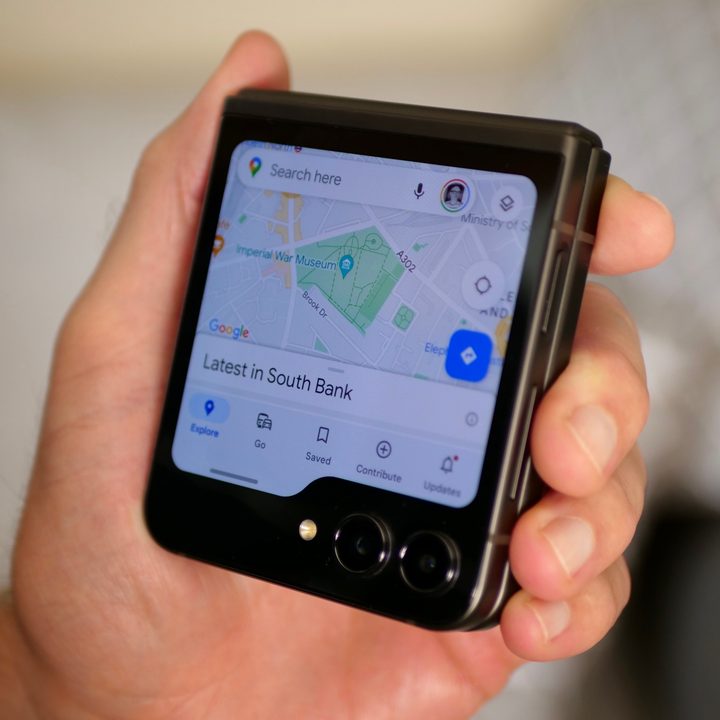 Google Maps on the Samsung Galaxy Z Flip 5.