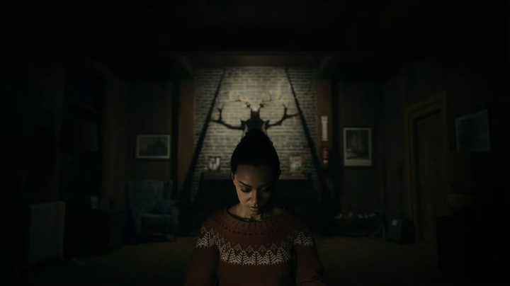 Saga doing a deduction in the mind place.