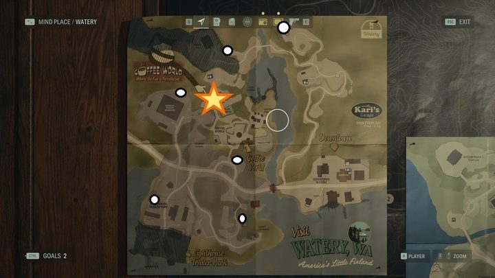A map of coffee world in alan wake 2.