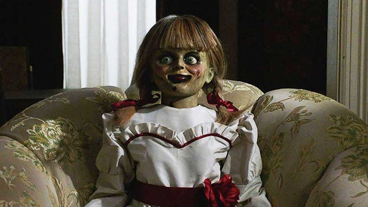 The killer doll, Annabelle, in Annabelle.
