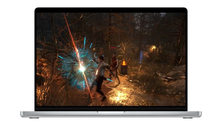 Lies of P running on the MacBook Pro.