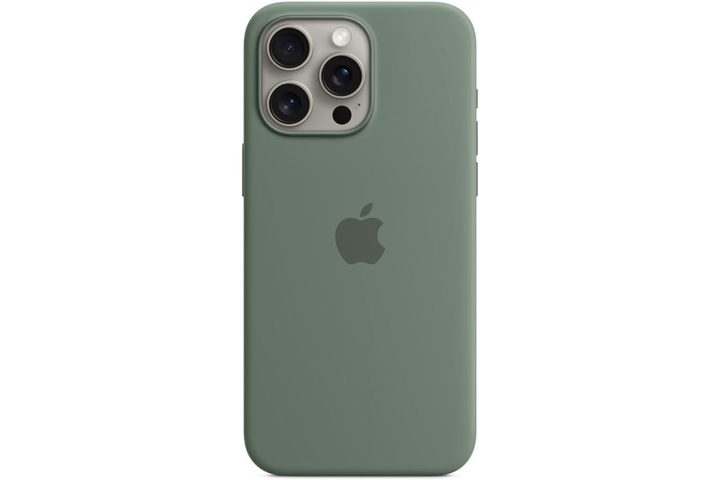 Apple iPhone 15 Pro Max Silicone Case with MagSafe Cypress.