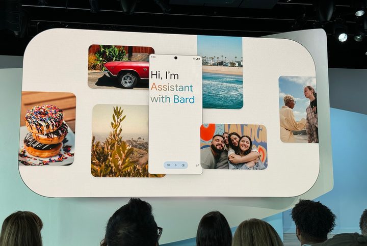 Google announcing the Assistant with Bard feature.