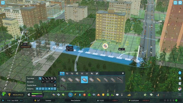 Building roads in Cities: Skylines 2.