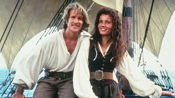 Matthew Modine and Geena Davis in Cutthroat Island.