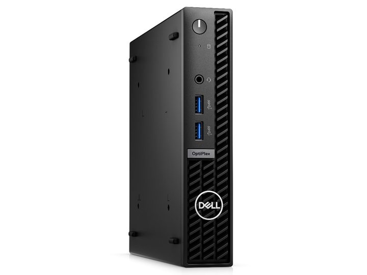The Dell OptiPlex Micro Form Factor desktop PC on a white background.