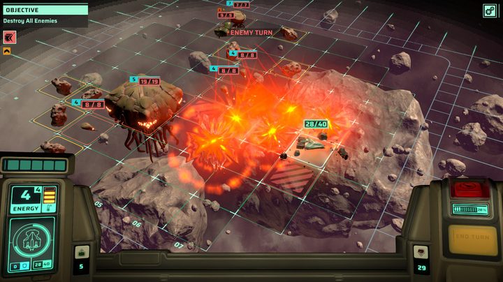 Turn-based gameplay in Earthless.