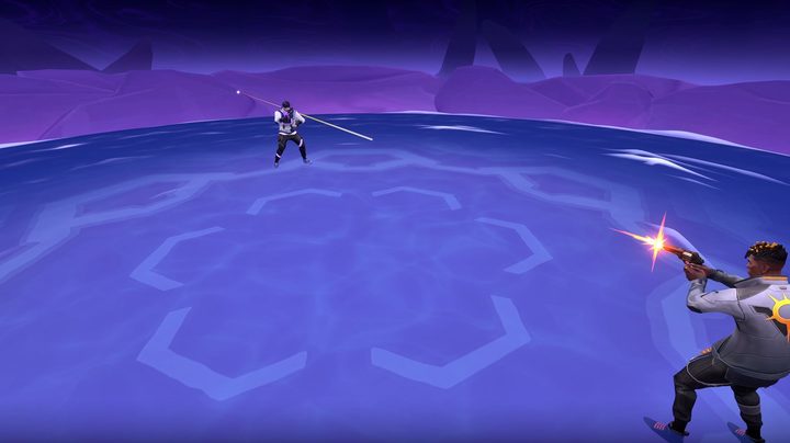 Iso fights in an arena he created in Valorant.