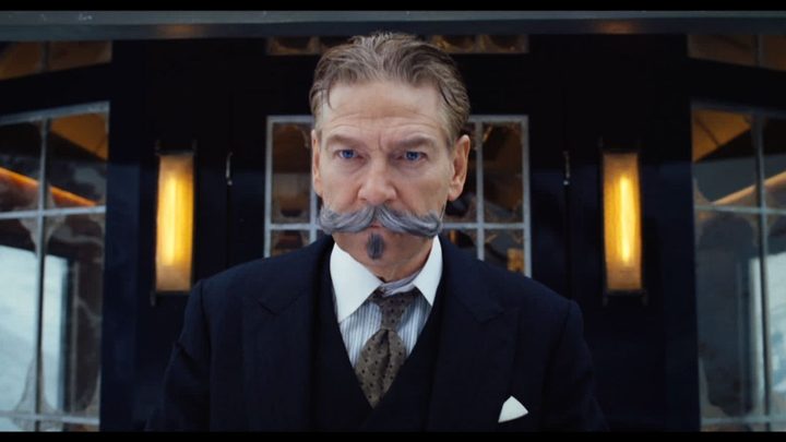 Kenneth Branagh as Hercule Poirot in Murder on the Orient Express.