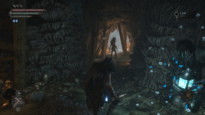 Character looking at an enemy in Lords of the Fallen